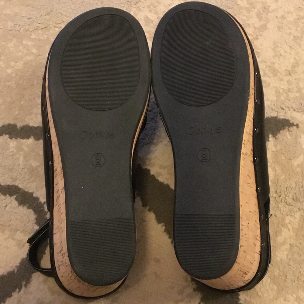 Corkys Black Make Em Blush Studded Clogs - Picture 6 of 8